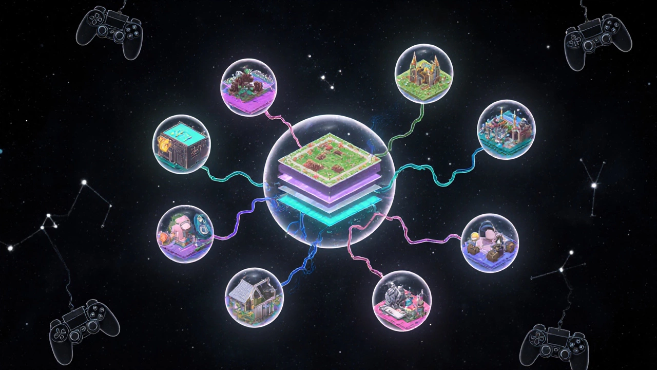 Генеративная схема, показывающая, как 10 основных жанров сливаются в гибриды.